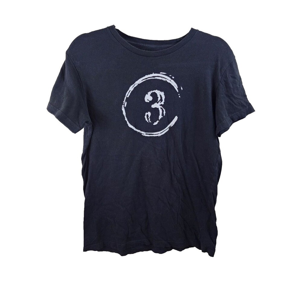 American Eagle Womens S Black Seriously Soft 3 Graphic Short Sleeve T-Shirt